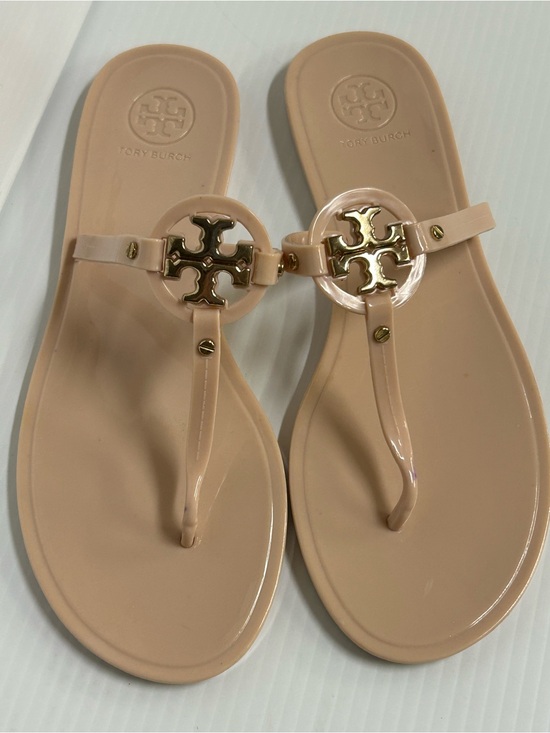 Tory Burch Shoes - Tory Burch Mini Miller Flat Thong Jelly Sandals Blush Size 10